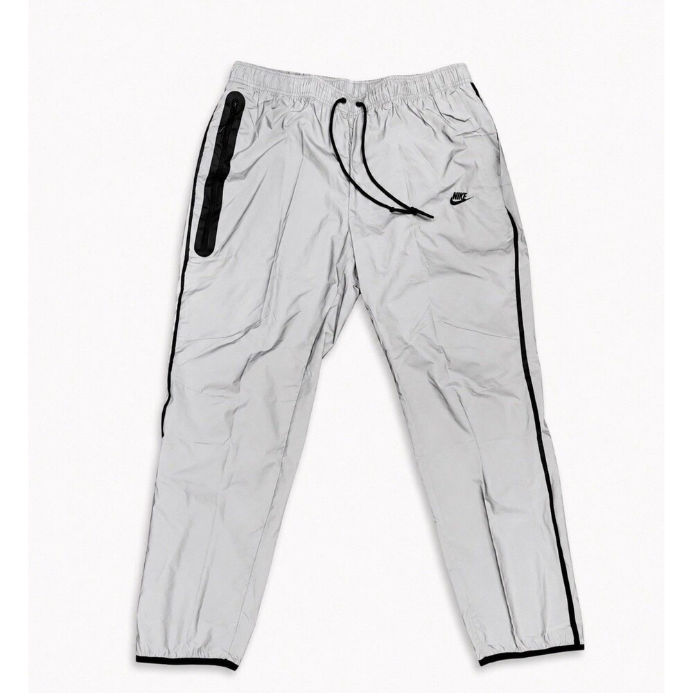 Nike Tech Woven Flash Pants Reflect Silver Black FZ7587- 035 Men Size M NWT